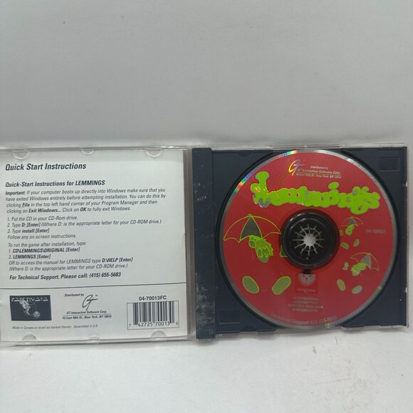 Lemmings CD-ROM Edition Vintage PC Game 1991 Psygnosis - Picture 3 of 5